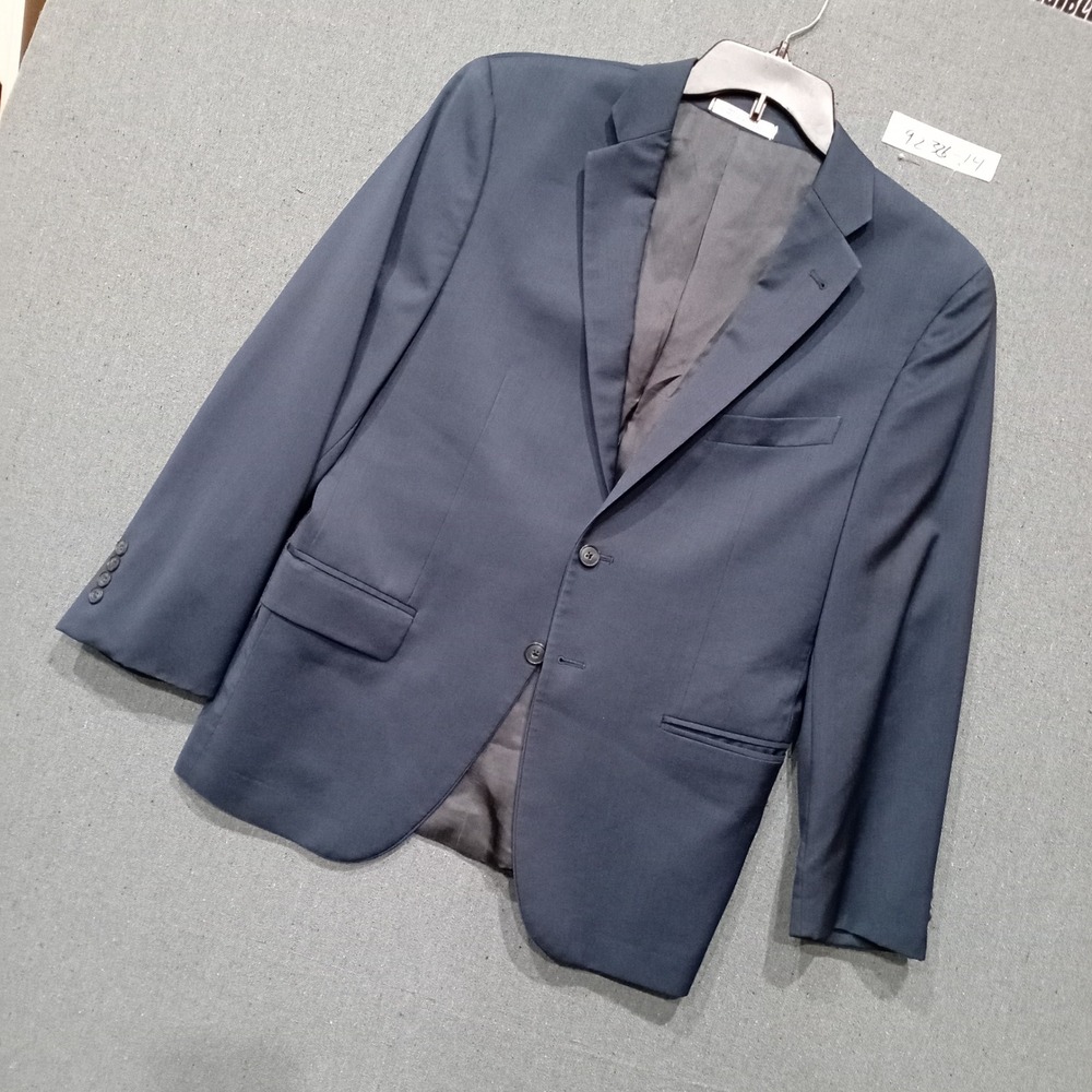 Joseph Abboud Mens Navy Blue Super 120s Wool Slim Fit Blazer Sport Coat 40S
